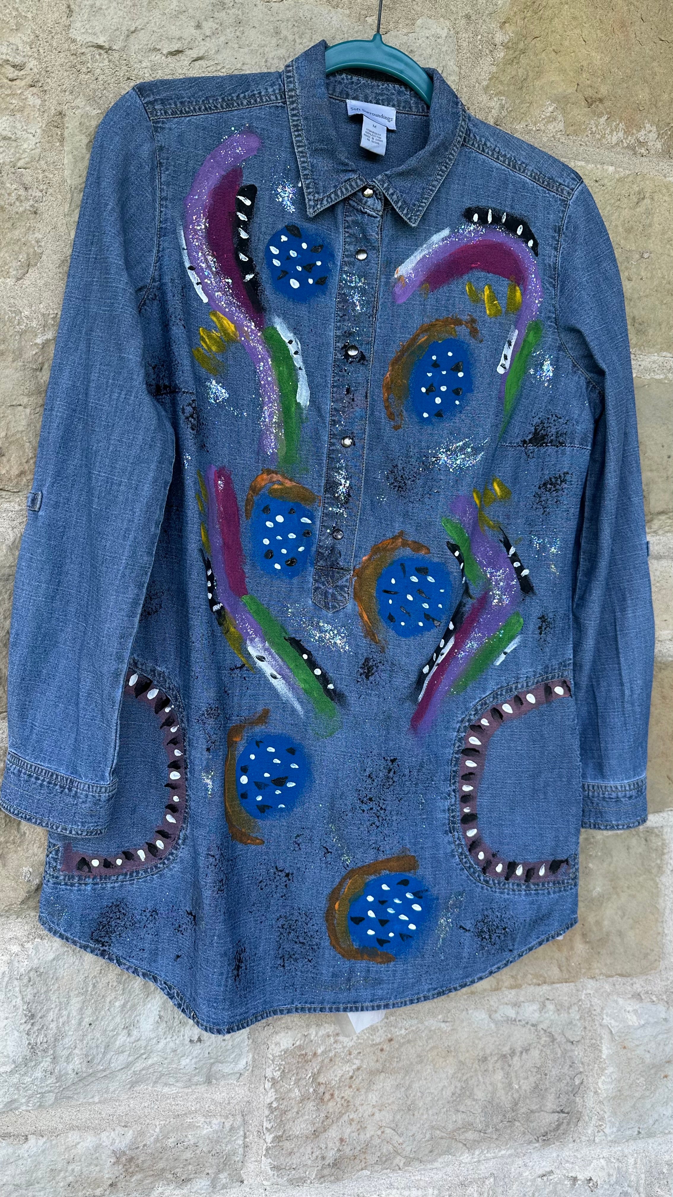 Abstract denim’s dress