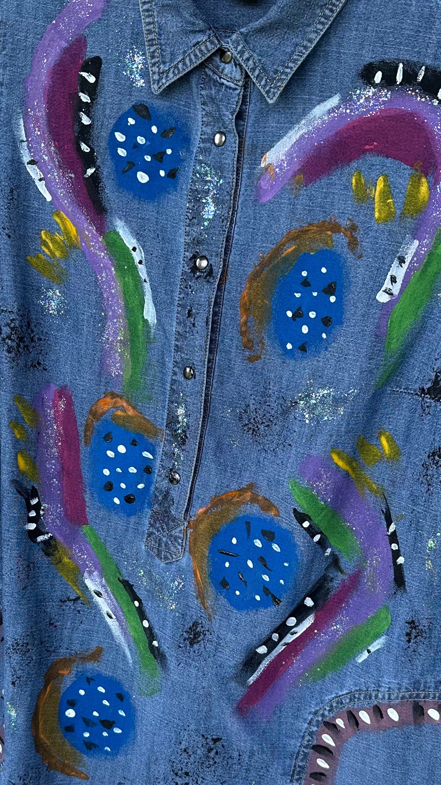 Abstract denim’s dress