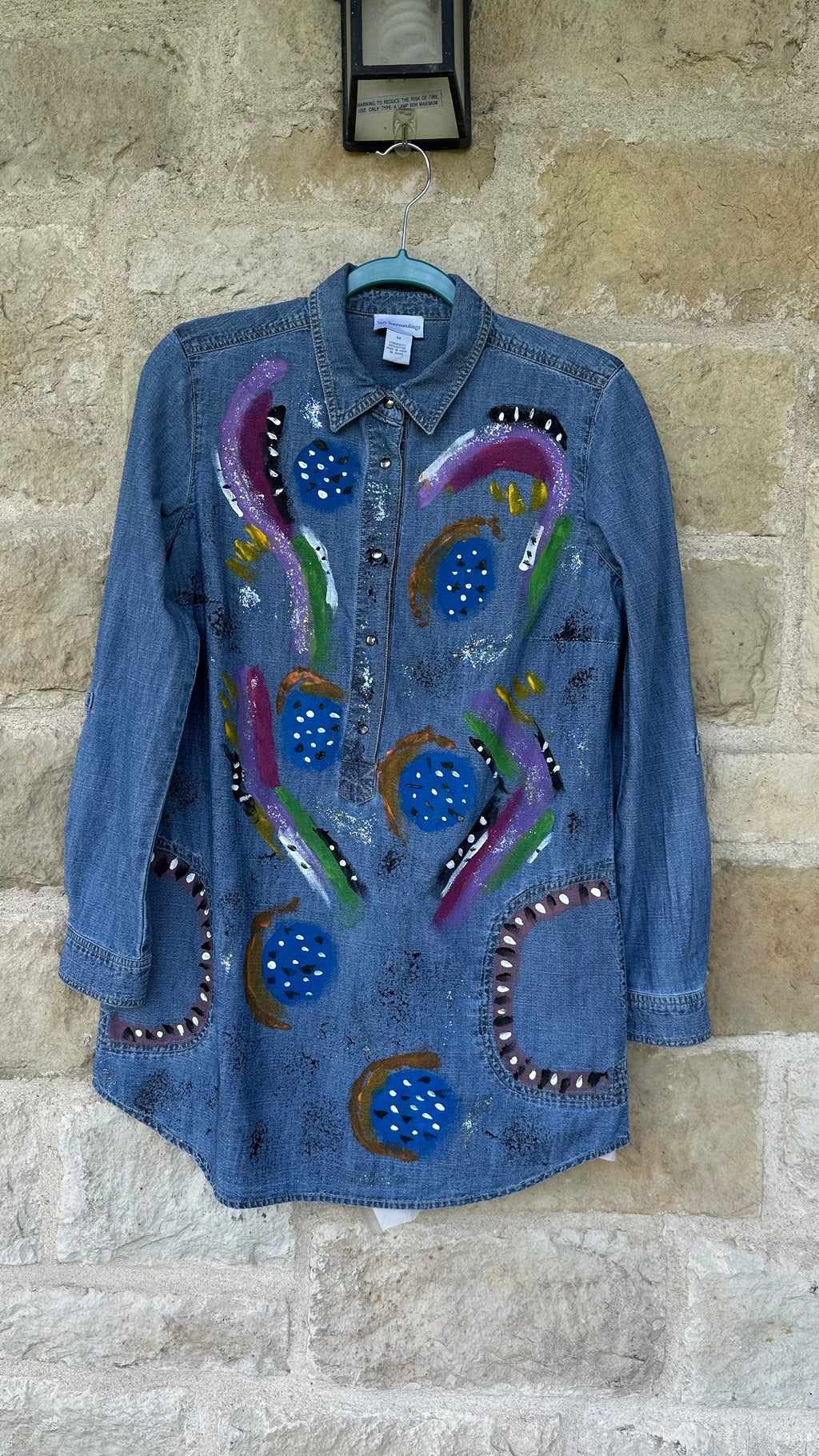 Abstract denim’s dress